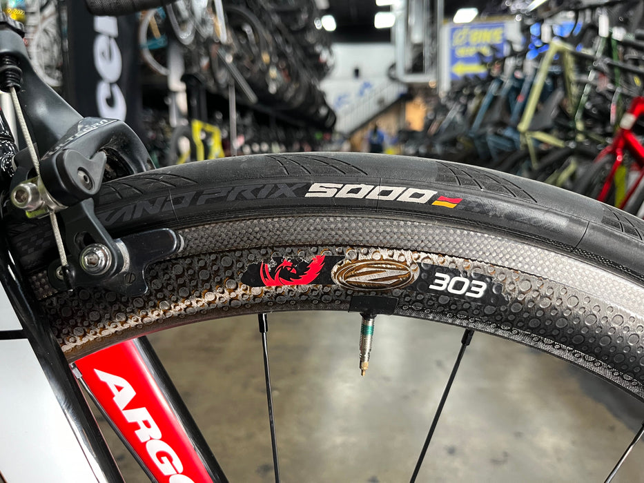 Argon 18 Gallium Pro Rim Shimano Ultegra 11 Speed w/ZIPP 303 Firecrest - Black/Speed White 2019 DEMO