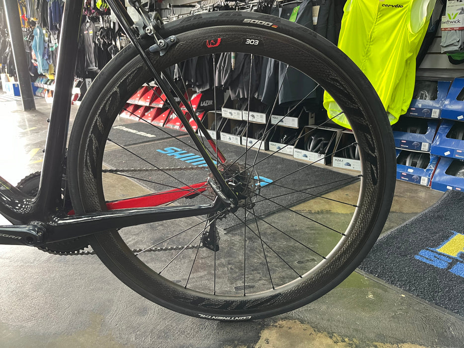 Argon 18 Gallium Pro Rim Shimano Ultegra 11 Speed w/ZIPP 303 Firecrest - Black/Speed White 2019 DEMO