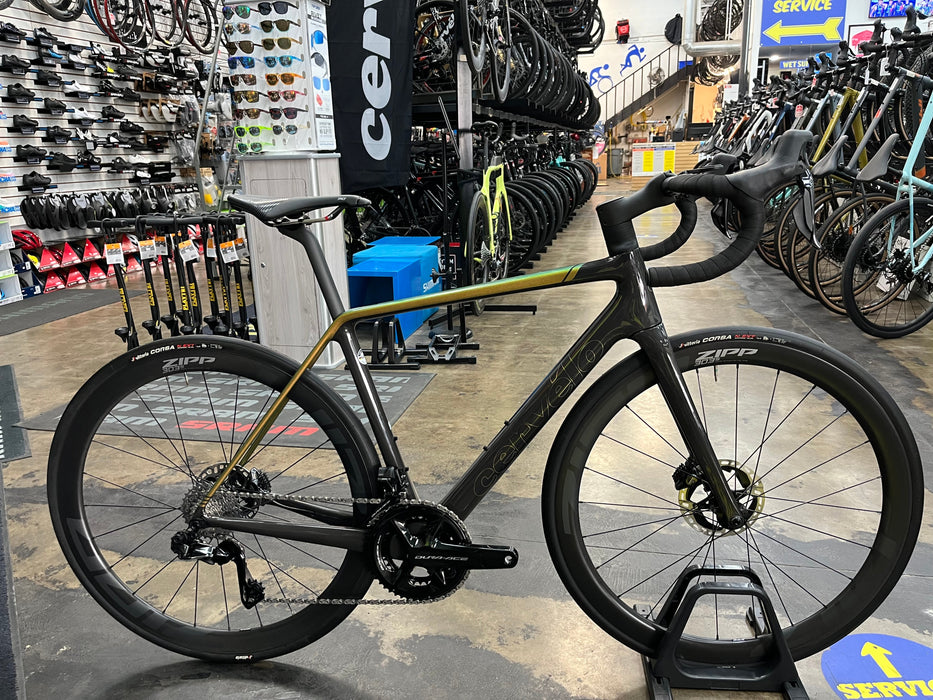 Cervelo R5 Shimano Dura-Ace Di2 12-Speed w/Profile Design GMR 38 Wheels - Lime/Black