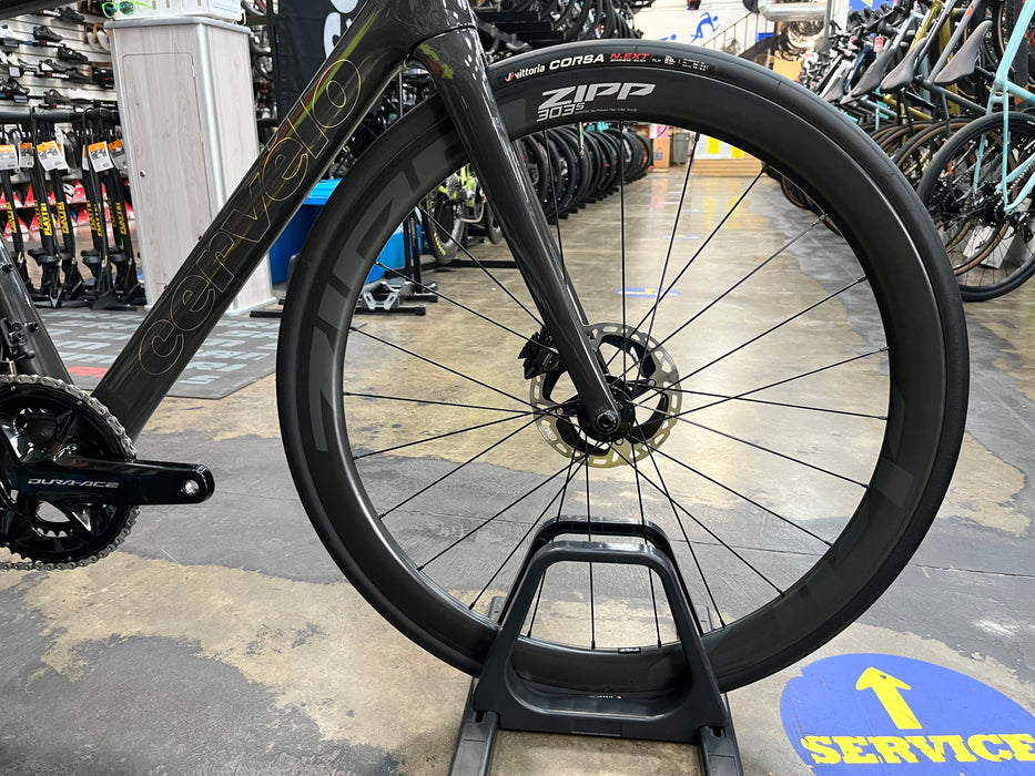 Cervelo R5 Shimano Dura-Ace Di2 12-Speed w/Profile Design GMR 38 Wheels - Lime/Black