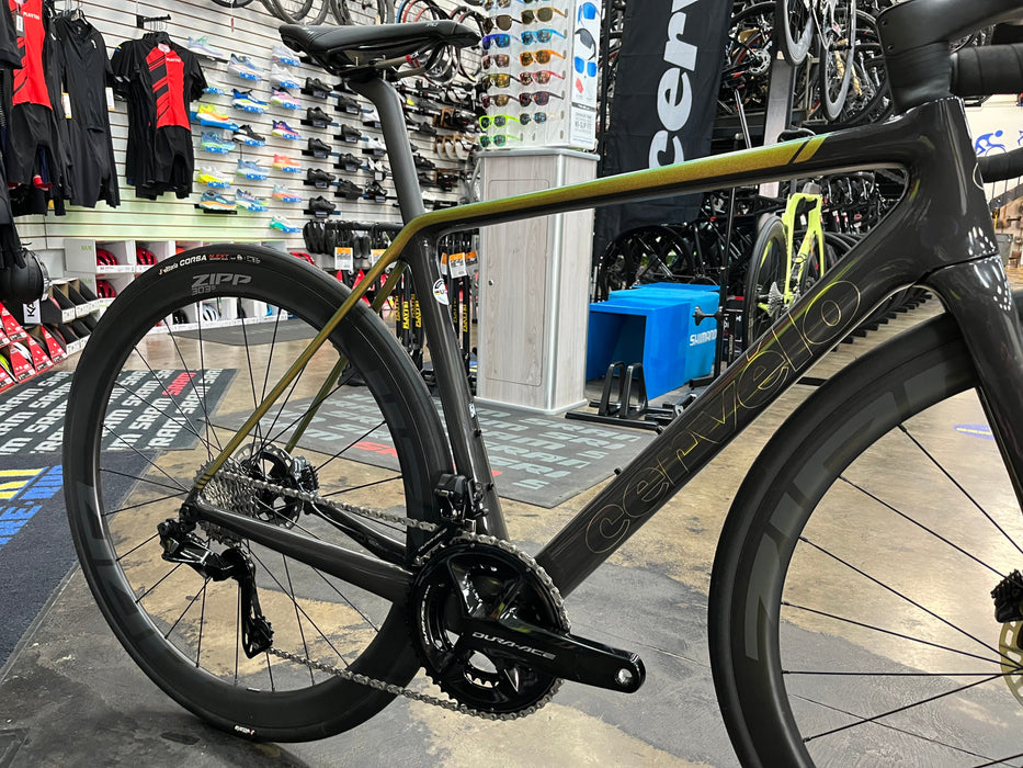 Cervelo R5 Shimano Dura-Ace Di2 12-Speed w/Profile Design GMR 38 Wheels - Lime/Black