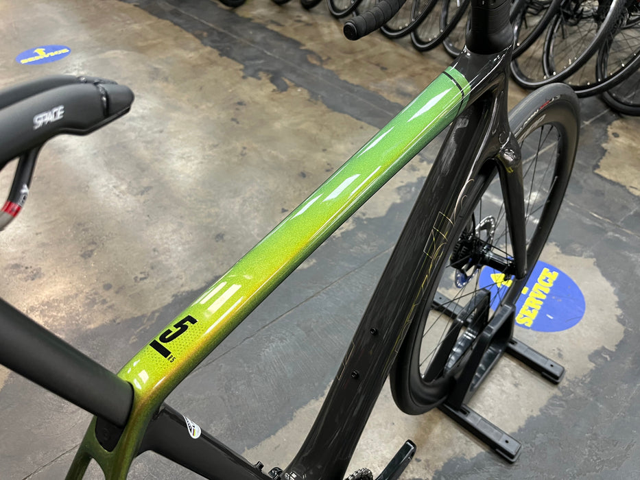 Cervelo R5 Shimano Dura-Ace Di2 12-Speed w/Profile Design GMR 38 Wheels - Lime/Black