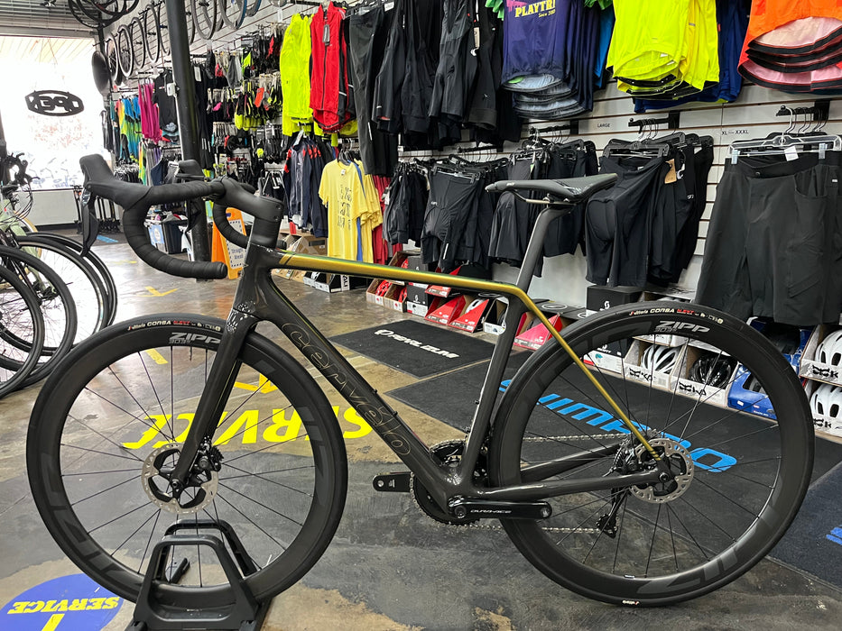 Cervelo R5 Shimano Dura-Ace Di2 12-Speed w/Profile Design GMR 38 Wheels - Lime/Black