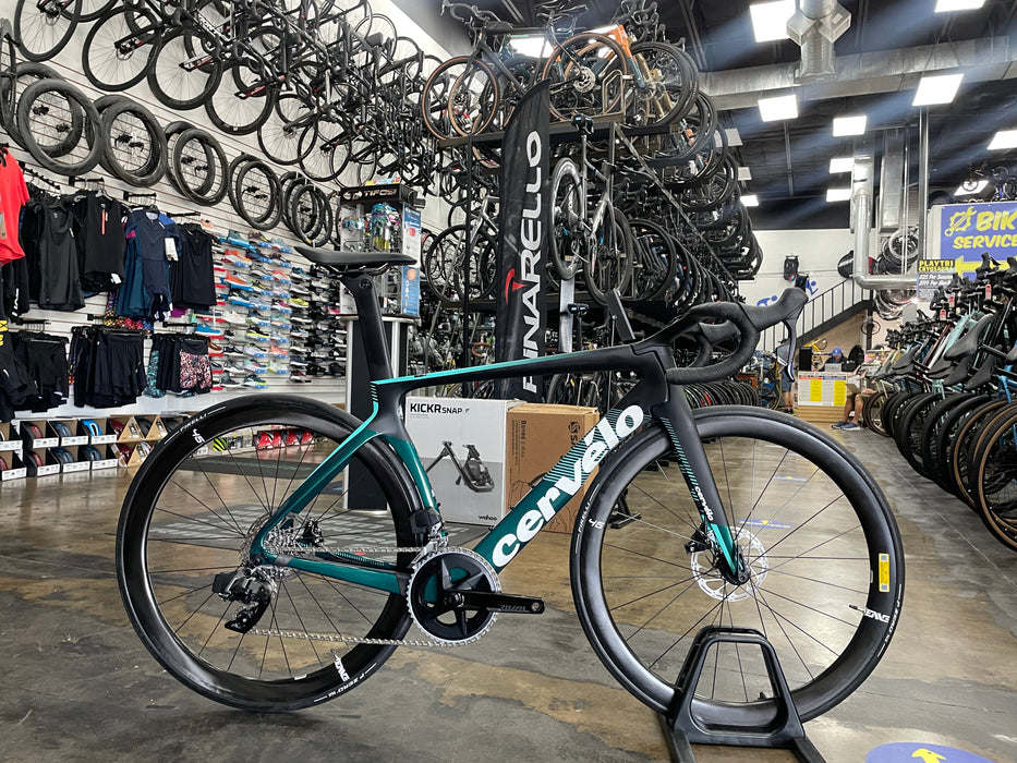 Cervelo S5 SRAM Rival AXS With Enve Foundation 45 - Black/Teal 2022