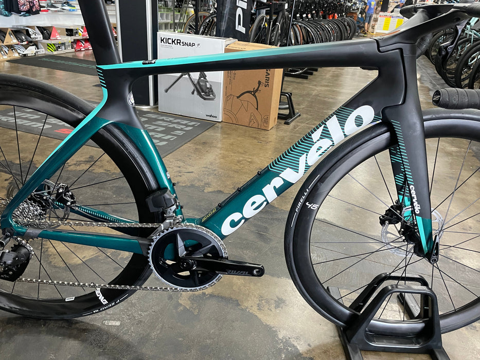 Cervelo S5 SRAM Rival AXS With Enve Foundation 45 - Black/Teal 2022