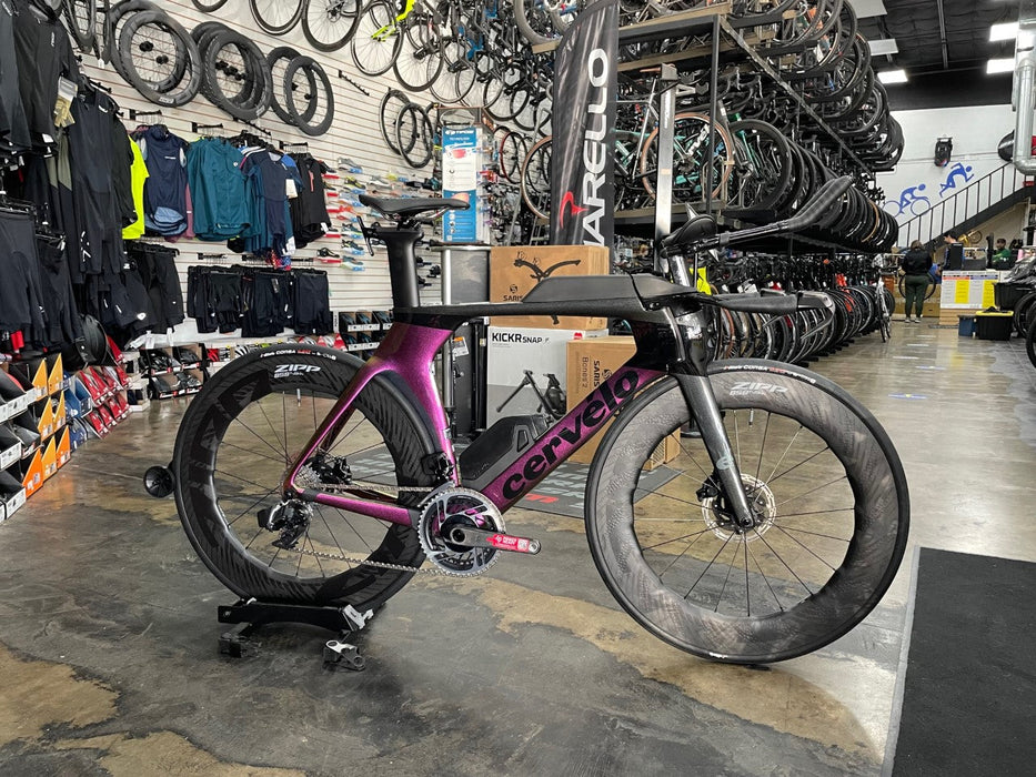 Cervelo P5 SRAM Red eTap AXS 12 Speed Zipp 858 NSW - Purple Sunset 2024